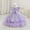 Purple, variant on SERTG Little Girls' Party Dress Sheer Paneled Skirt with Back Zipper Short Sleeve Round Neck Princesse Outfit for 6 Months-4 Years(Red,18 Months)
