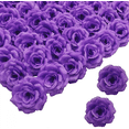 thumbnail image 1 of 50 Flores Artificiales Decoración Para Bodas,morado Oscuro, 1 of 5