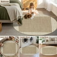 thumbnail image 6 of Cream Greek Key Round Area Rug 4ft, Geometric Greece Ancient Rustic Washable Non-Slip Circle Rugs for Bedroom Living Room Kitchen, Soft Non Shedding Circle Carpet for Dining Room Dorm, 6 of 9