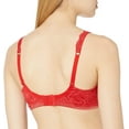 thumbnail image 3 of Bali Womens Lace Desire Underwire Bra, 36C, Crimson Red, 3 of 4