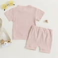 thumbnail image 4 of Kedxroy Baby Boy Clothes Toddler Boy Summer Outfits Short Sleeve Print Graphic Top T-shirt & Pocket Pant Set 2 Piece(Pink,2-3 Years), 4 of 8
