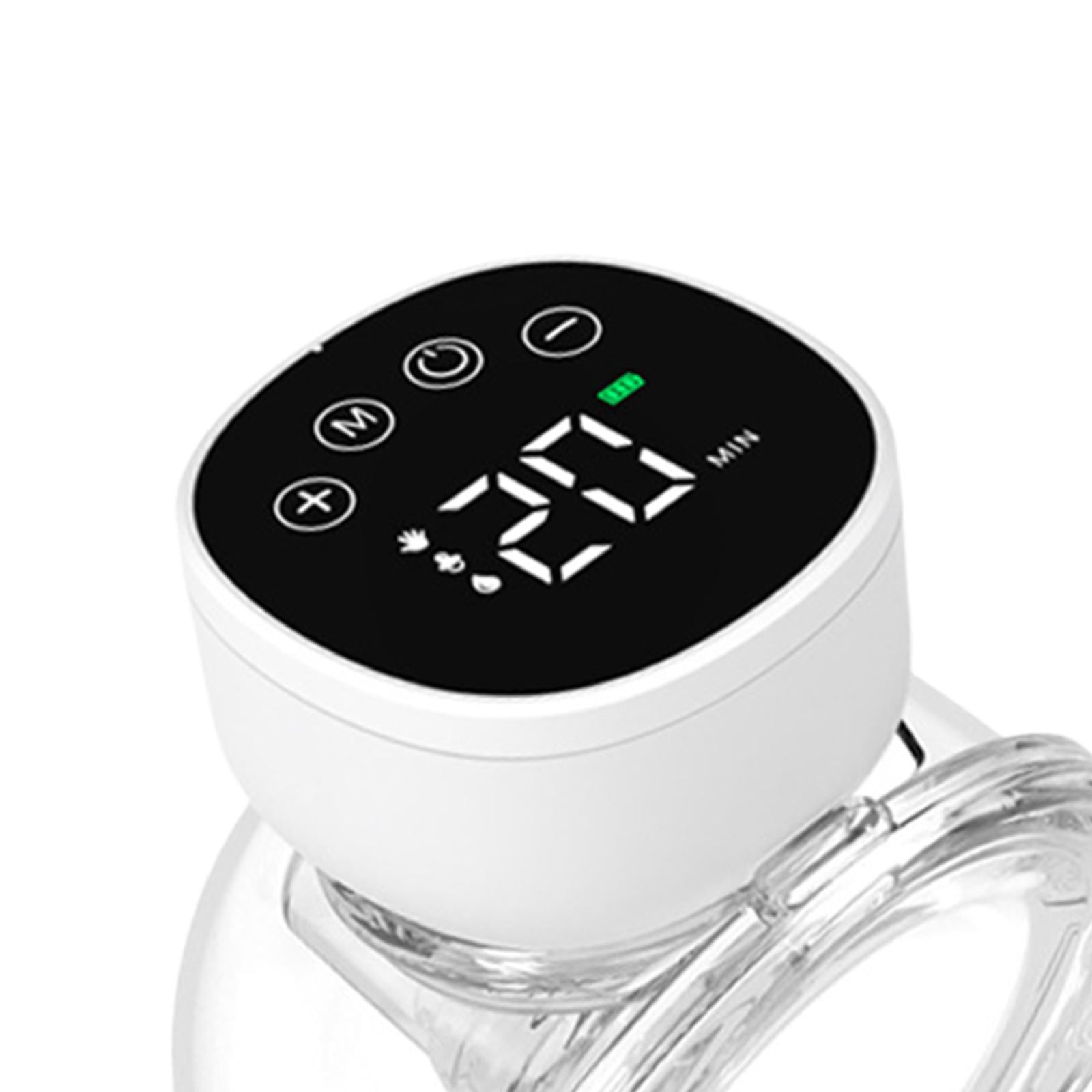 LeeQinersw Portable Milk Pump, Breastfeeding Pump, Strong Suction, Smart Display, Automatic Black 1pcs