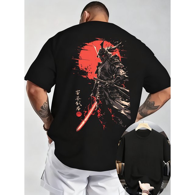 T Shirt Men's Samurai Japanese Warrior Samurai & suitable for or Samurai Design