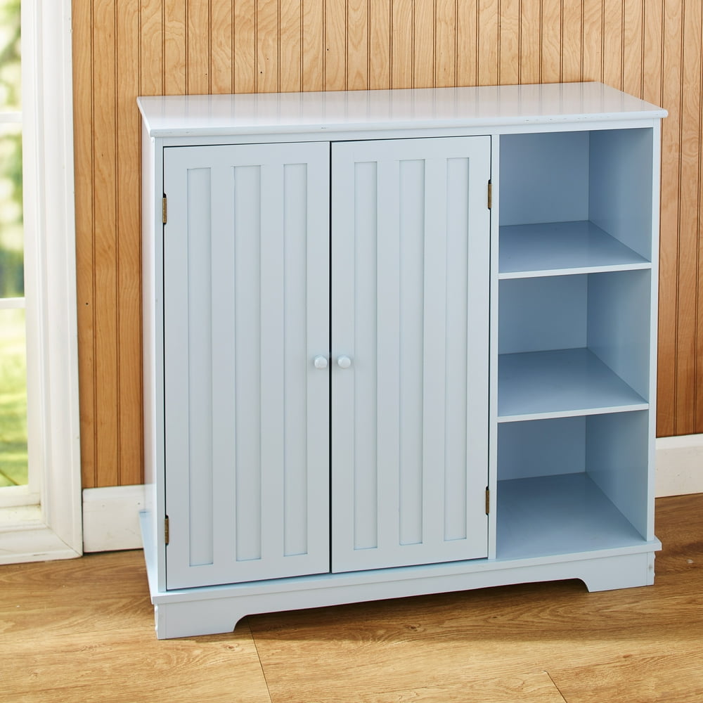 Beadboard Buffet Sideboard with Storage Light Blue