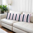 thumbnail image 2 of Pink Navy Blue Striped Body Pillow Covers 20"x60", Farmhouse Stripe Art Soft Brushed Microfiber Breathable Throw Pillow Covers, Decorative Pillowcase with Zipper for Couch Sofa Bedroom Living Room, 2 of 9