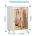 thumbnail image 2 of Moclever Wardrobe Storage Closet, Clear Wardrobe Closet for Hanging Clothes Stackable Storage Cabinet with Magnetic Design for Living Room Bedroom Dorm, 1Cube, 2 of 14