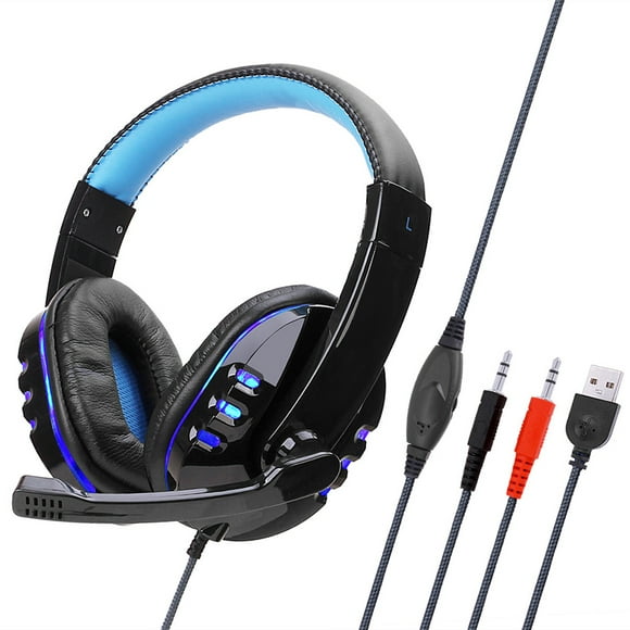 Yeacher SY733MV Wired Computer Gaming Headphones Over-ear Game Headset With Microphone AUX+USB Port Control for PC
