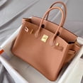 thumbnail image 2 of Bolso Birkin de piel de becerro con patrón de ramita, bolso de gran capacidad con hebilla de bloqueo, bolso Kelly, bandolera de un solo hombro, 2025, 2 of 5