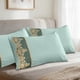 thumbnail image 4 of Luxury Embroidered Pillowcases Set of 2, Elegant Lace Trim Pillow Covers, Soft Brushed Hotel Quality Bedding, Skidproof Decorative Pillow Shams for Home Decor, Reactive Dye Washable Pillow Case, 4 of 7