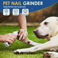 thumbnail image 3 of Dog Nail Grinder, Pet Nail Trimmer for Dogs & Cats, 2 LED Lights, 3 Speeds Quiet Low Noise Safe Pet Nail Clippers, Electric Nail Polisher with LCD Display, Grooming Tool for All Breeds, White, 3 of 9