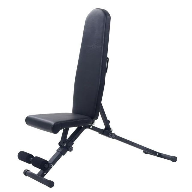 Towallmark Banc de Musculation, 8 Positions avec Dossier et 3 Places pour Exercices Complets, Charge Max 1000 Lb, Inclinaison/déclin/plat, Gain de Place, Banc de Mise en Forme Ajustable pour Entraînement de Force à la Maison