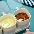 thumbnail image 4 of 3 Pack Sugar Bowls Set with Spoons and Lids - High Capacity Spices and Seasonings Containers - Glass Spice Jar Seasoning Box for Home Kitchen Coffee Bar, 4 of 5
