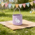 thumbnail image 3 of Creatine Rabbit Checkered Hand Held Children's Easter Egg Storage Hand Held Easter, 3 of 8