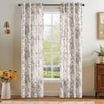 thumbnail image 1 of Cortinas Jinchan de lino con estampado floral de 214 cm de longitud para sala de estar, 1 of 9