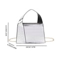 thumbnail image 1 of Bolso bandolera para mujer Cadena Patrón de cocodrilo Bolsos de mensajero Monedero femenino (Plata), 1 of 2
