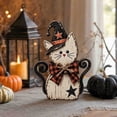 thumbnail image 4 of syligr Wooden Black Cat Figurine for Halloween Decorations, Black Cat Ornament for Mantel Shelf, Vintage Halloween Decor for Table Centerpiece, Home Party Decor Gift, 8Inch, 4 of 6