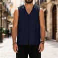 thumbnail image 4 of RFQWOVSR Mens Cotton Linen Summer Vest with Chinese Knot Buttons Loose Fit Retro XL, 4 of 6