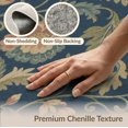 thumbnail image 6 of ODIKA 4'x6' Blue Deep Vintage Floral Elegance Washable Area Rug Intricate Botanical Pattern with Classic Charm for Home Office, Under Desk, Non-Slip Chair-Friendly, Flatwoven, 6 of 7