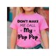thumbnail image 1 of Camiseta de manga corta 100 % algodón con estampado "No me obligues a llamar a mi papá, papá". Cómoda camiseta informal de verano para niñas., 1 of 6
