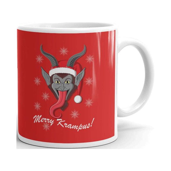 Merry Krampus Secret Santa Funny Coffee Tea Ceramic Mug Office Work Cup Gift 11 oz