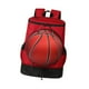 thumbnail image 3 of Mochila de baloncesto Equipo de entrenamiento deportivo Bolsa con cremallera Moda con compartimento para zapatos con soporte para pelotas para ir de Rojo Negro L Adultos, 3 of 8