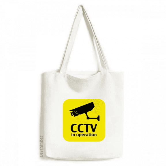 Logo Under Monitoring Tote Canvas Bag Shopping Satchel Casual Handbag