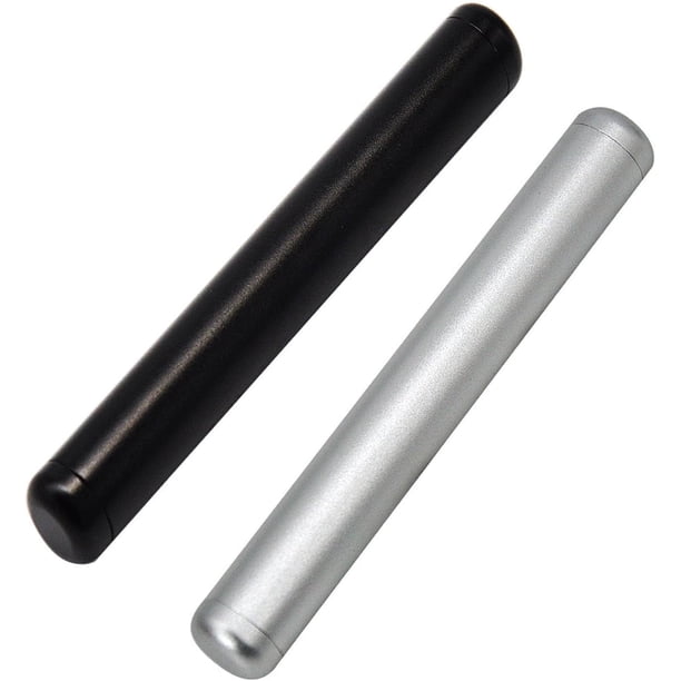 Tubo enfriador Bodice, enfriador Bodice, frasco enfriador Bodice, enfriador portátil de metal Bodice con tapa, contenedor de tubo de metal hermético (negro + plateado)