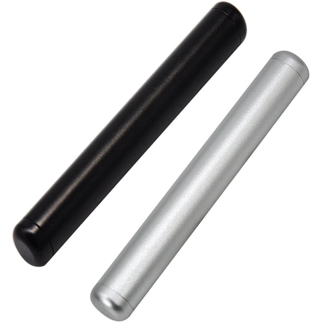 Tubo enfriador Bodice, enfriador Bodice, frasco enfriador Bodice, enfriador portátil de metal Bodice con tapa, contenedor de tubo de metal hermético (negro + plateado)