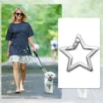 thumbnail image 4 of Uxcell 4 Pcs Clip de Llave en Forma de Estrella de Resorte de Metal de 1.2 Pulgadas, Sujetador de Gancho de Disparo para Llaveros, Bolsas, Carteras, Manualidades DIY, Plateado, 4 of 5