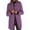 Light Purple, variant on Women Winter Long Pea Coat Wool Blend Stand Collar Single Breast Thicken Blazer Jacket Red XL