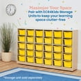 thumbnail image 5 of ECR4Kids Scoop Front Plastic Storage Bins, Multipurpose Organization, Yellow, 30-Piece, 5 of 9