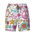 thumbnail image 5 of Rocae Peace Love and Dove Flower Power for Men's Swim Trunks Quick Dry With Two Side Pockets and One Lined Patch PocketSmall, 5 of 9