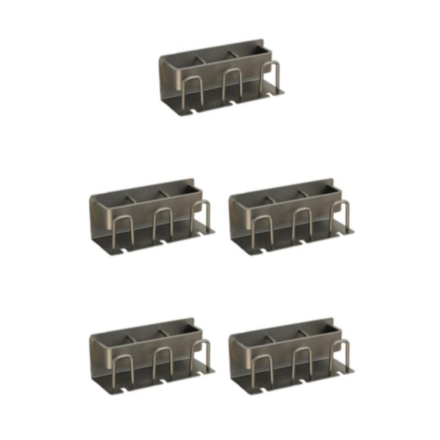 Inteprter Soporte para cepillos de dientes, estante sin perforaciones, estante montado en la pared, estantes para cocina y baño, almacenamiento Type2 NO2