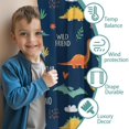 thumbnail image 3 of Blackout Kids Curtains,Dinosaur Pattern with Text Elements Childrens Insulated Curtains Set Of 2,Bedroom Essentials,Toddler Room Decor 52"x84", 3 of 5