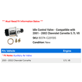 thumbnail image 2 of Idle Control Valve - Compatible with 2001 - 2002 Chevy Corvette 5.7L V8, 2 of 2