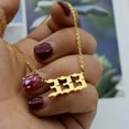 thumbnail image 4 of ziyahi Collier Numéro d'Ange 111 - 999 Collier en Acier Inoxydable Collier Numéro d'Or Collier Numérologie Bijoux Type1, 4 of 9