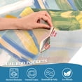 thumbnail image 3 of Yayeee Kitchen Curtains Tier Pair Light Filtering 27"x24" Rod Pocket Short Cafe Window Panel, Blue Goldfish Bowl, 3 of 7