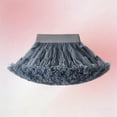 thumbnail image 4 of AHTJRT Girls Tutu Skirt Elastic Waist Fluffy Soft Layered Tulle Ruffle Skirt Dance Ballet Wedding Birthday Party Outfit Princess Pettiskirt Dark Gray#02 5-7 Years, 4 of 5