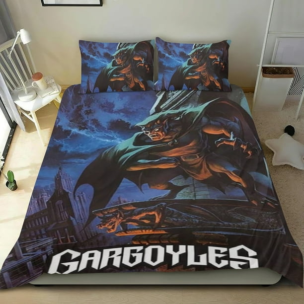 Gárgolas Conjunto de sábanas temático, trío de piezas, cómodo y amigable con la piel, diseño único, regalo de decoración para el hogar para familiares, amigos y fans,173cm *218cm