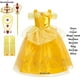 thumbnail image 1 of Vestido de la Bella y La Bestia para niñas, disfraz de princesa de Disney para Halloween, vestidos para fiesta infantiles y boda, 1 of 4