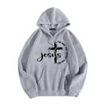 thumbnail image 3 of SIYUDAN Hoodies Sweatshirt For Women Jesus Loves You Hoodies Graphic Letter Print Sweatshirt Oversized Women Pullover Womens Clothes Trendy Fall 2025 Daily Wear, 3 of 3
