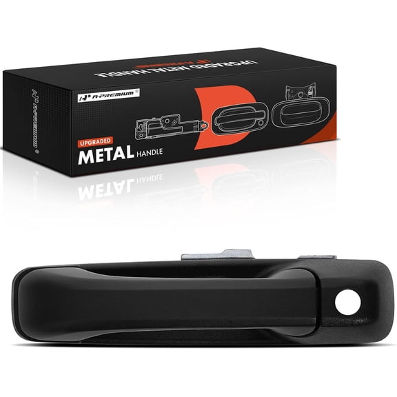 A-Premium Front Left Driver Side Upgraded Metal Exterior Door Handle with Keyhole Compatible with Jeep Grand Cherokee 2005-2010, Commander 2006-2010, Textured Black, Replace# 55394237AF, 55394237AG