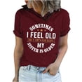 thumbnail image 2 of Sakmal Summer Tops for Women 2024 Short Sleeve Quotes Crew Neck T-Shirts Womens T Shirts, 2 of 6