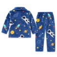 thumbnail image 6 of JAJAHO Girls Flannel Fluffy Pajama Cute Print Long Sleeve Button Down Sleepwear 2 Piece Pjs For Kids 18M-13Y, 6 of 6