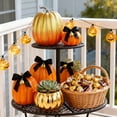 thumbnail image 3 of YOYTOO 7 Pcs Artificial Fake Pumpkins Fall Decoration, 4 Sizes, DIY Foam Pumpkins for Halloween Autumn Harvest Thanksgiving Table top House Dining Table Party Decoration (Orange), 3 of 10