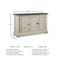 thumbnail image 6 of Ashley Furniture Furniture Bolanburg Server in Antique White and Weathered Oak, 6 of 6