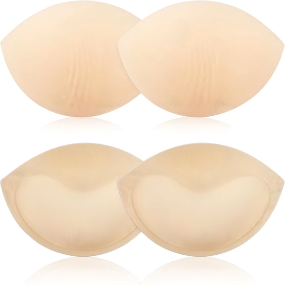 TELOLY 2 Pairs Bra Inserts Breast Enhancers - Women's Push Up Bra Pads Inserts, Large Cup Bust Lifter, Push up Swimsuit Pads, Breast Enhancer Cups - Add Cups Size Instantly Fits A and B Cup