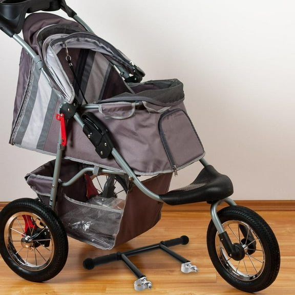 LOLIPPYY Black Adjustable Handlebar Extender for Strollers with Non Slip Grip and Universal Fit Design