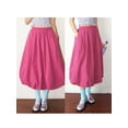 thumbnail image 2 of Rdhnmea Women Bubble Skirt, Elegant Elastic Waist Pleated Solid Long Skirt, 2 of 9