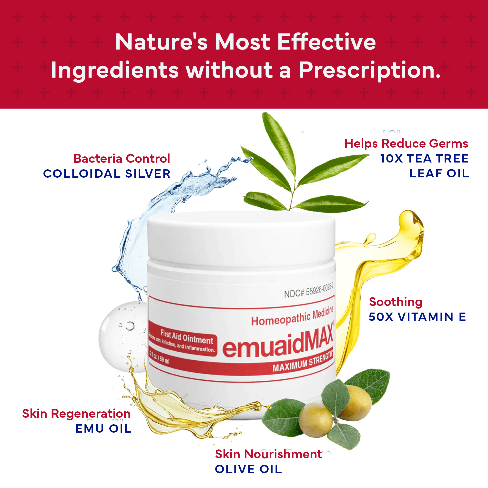 Emuaid EMUAIDMAX Ointment for Itchy Skin, Maximum Strength for Athlete’s Foot, Psoriasis, Jock Itch and Eczema, 2 oz